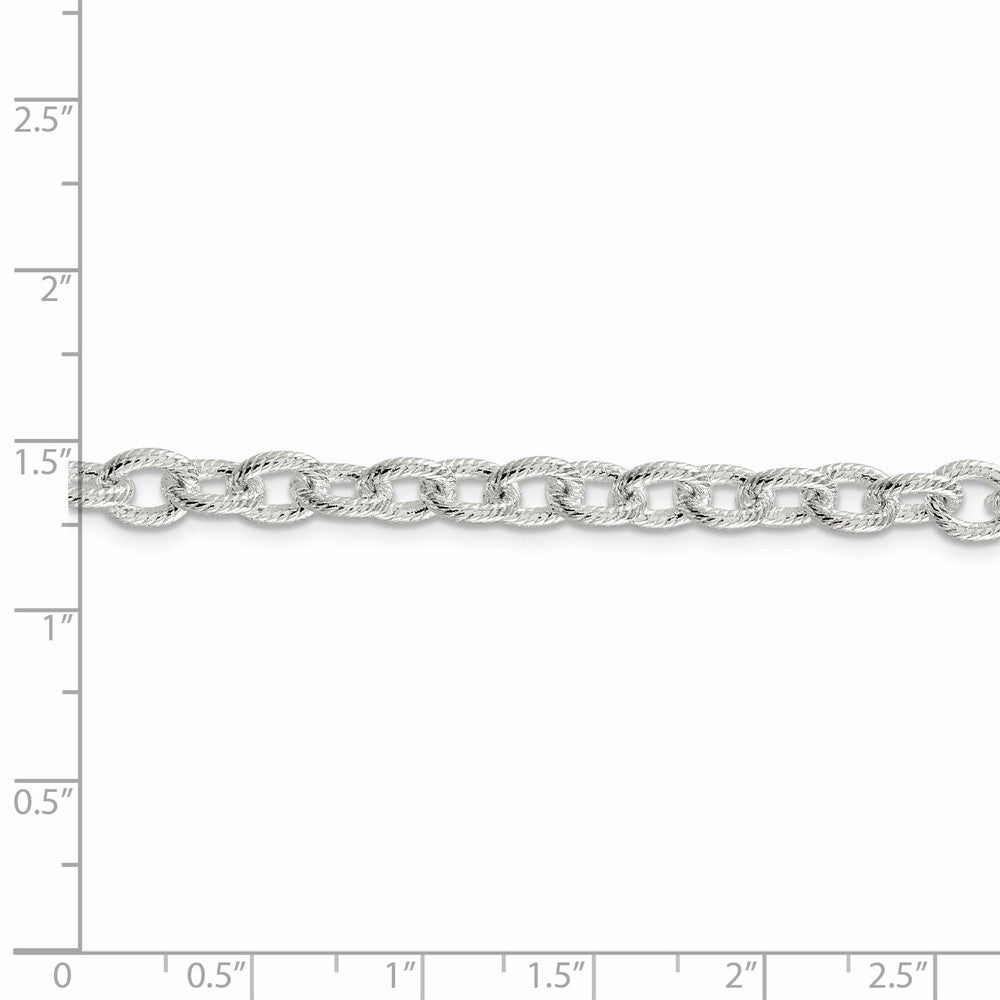 Alternate view of the Men&#39;s 6.25mm, Sterling Silver Fancy Solid Rolo Chain Necklace, 16 Inch by The Black Bow Jewelry Co.