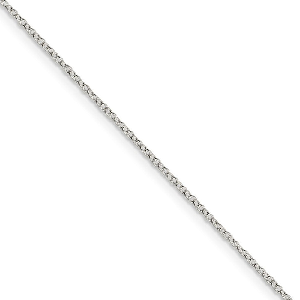 1.1mm, Sterling Silver Solid Cable Chain Necklace