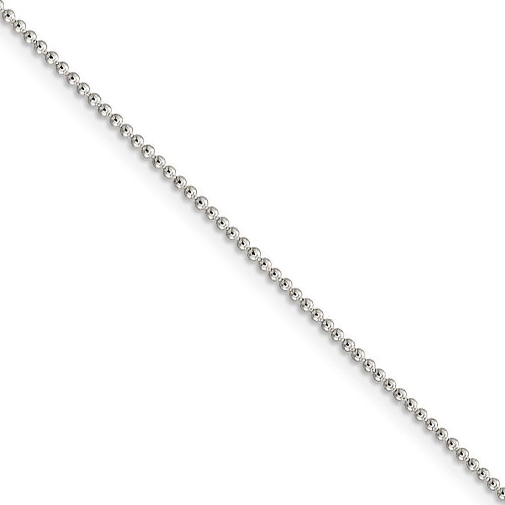 1.25mm, Sterling Silver Hollow Bead Chain Necklace