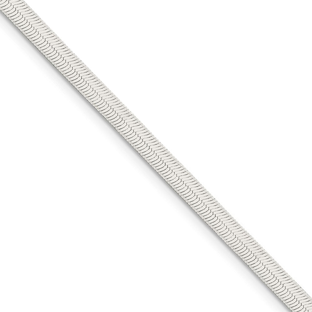 3.25mm, Sterling Silver Solid Herringbone Chain Necklace, Item C8845 by The Black Bow Jewelry Co.