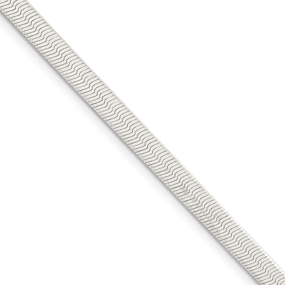 4.5mm, Sterling Silver Solid Herringbone Chain Bracelet, Item C8846-B by The Black Bow Jewelry Co.