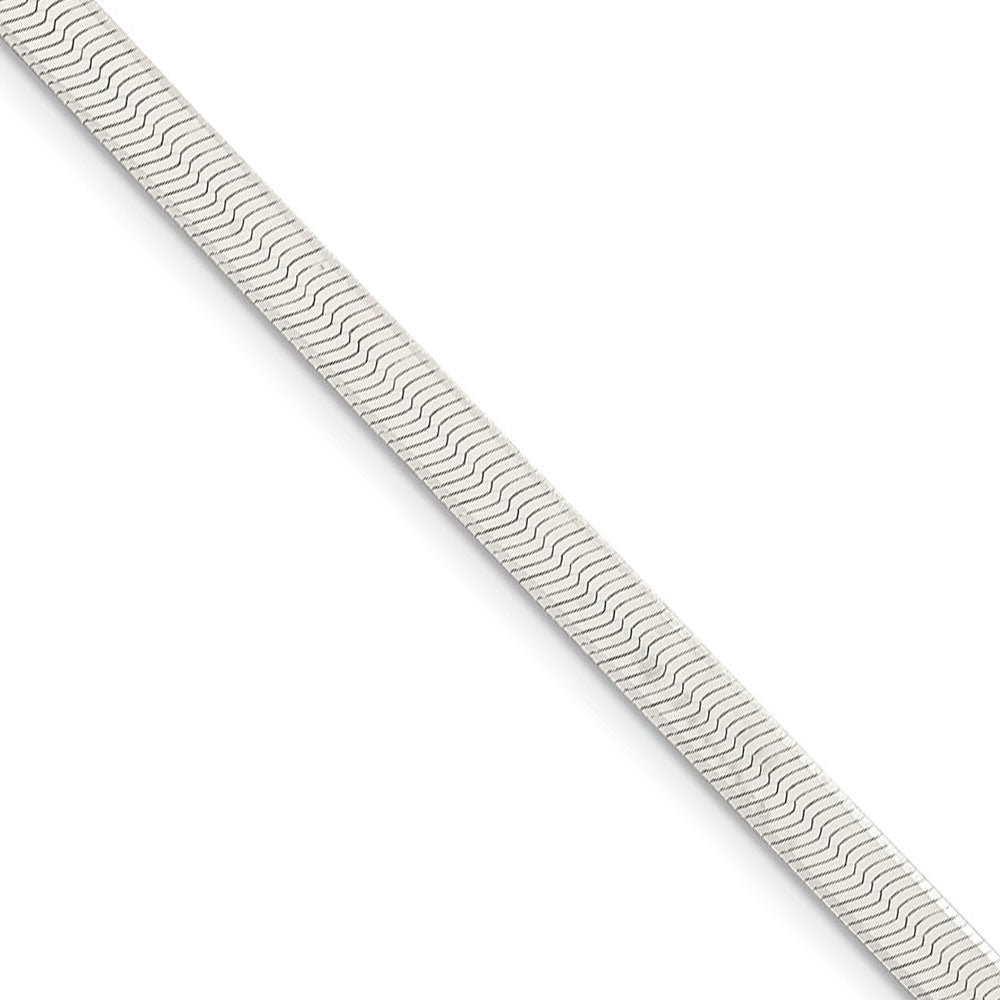 4.5mm, Sterling Silver Solid Herringbone Chain Necklace