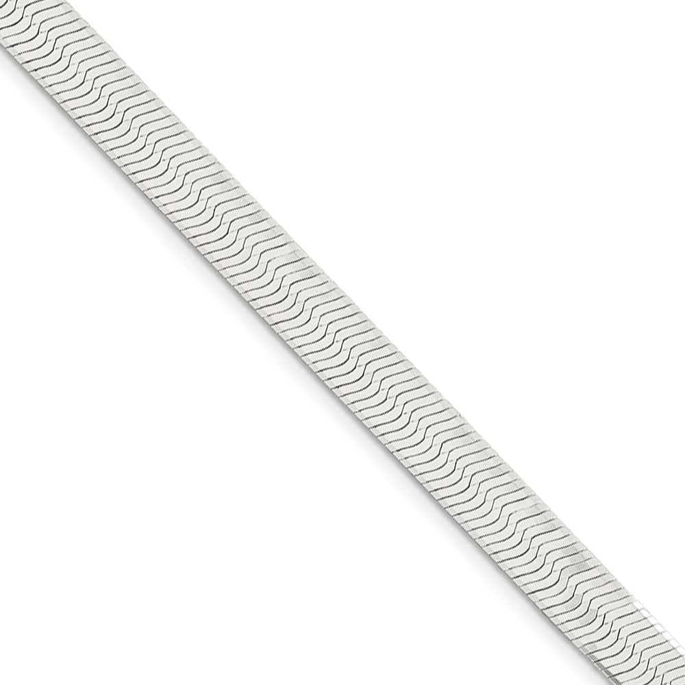 7mm, Sterling Silver Solid Herringbone Chain Necklace
