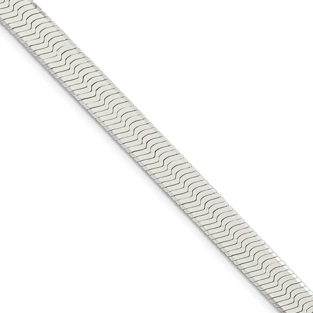 Men&#39;s 8mm, Sterling Silver Solid Herringbone Chain Necklace