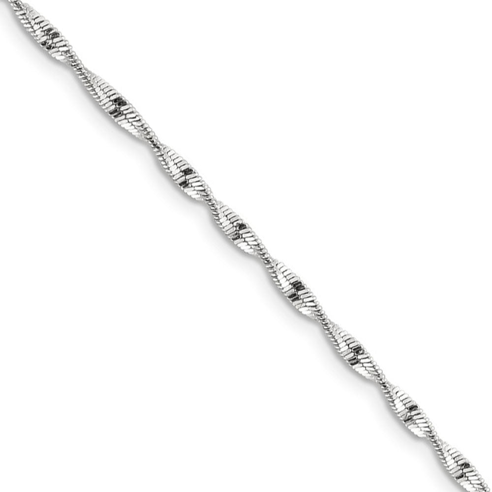 Sterling Silver Herringbone Necklace Chain for Women, 16 Inches, 3.4mm width