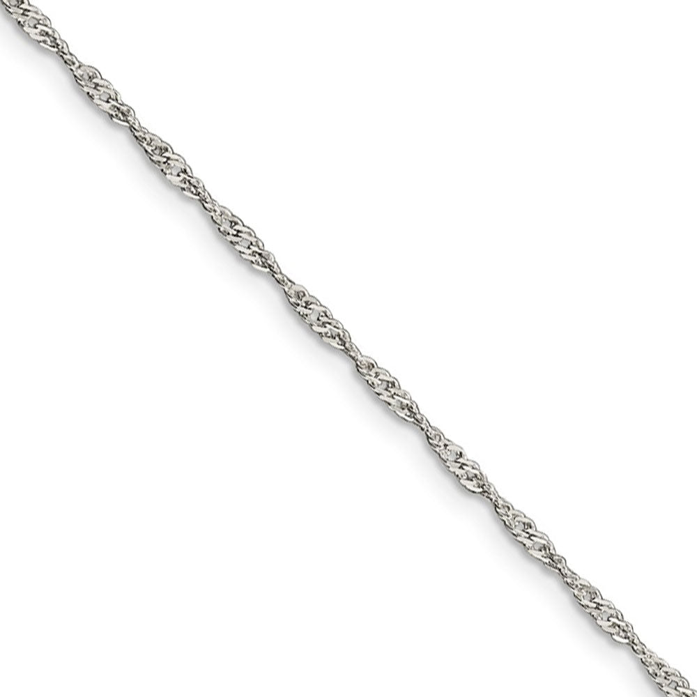 1.75mm Sterling Silver, Solid Singapore Chain Necklace, Item C8854 by The Black Bow Jewelry Co.