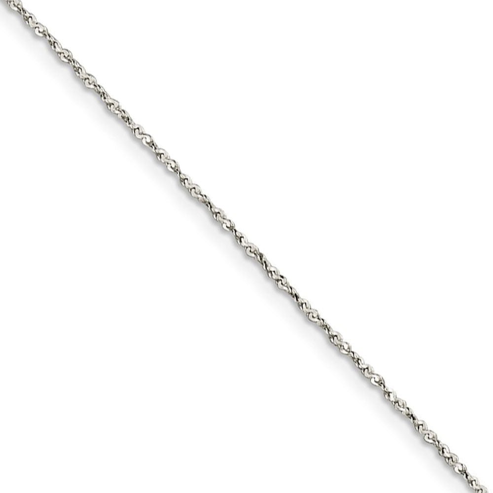 0.5mm, Sterling Silver, Twisted Serpentine Chain, 16 Inch, Item C8859-16 by The Black Bow Jewelry Co.