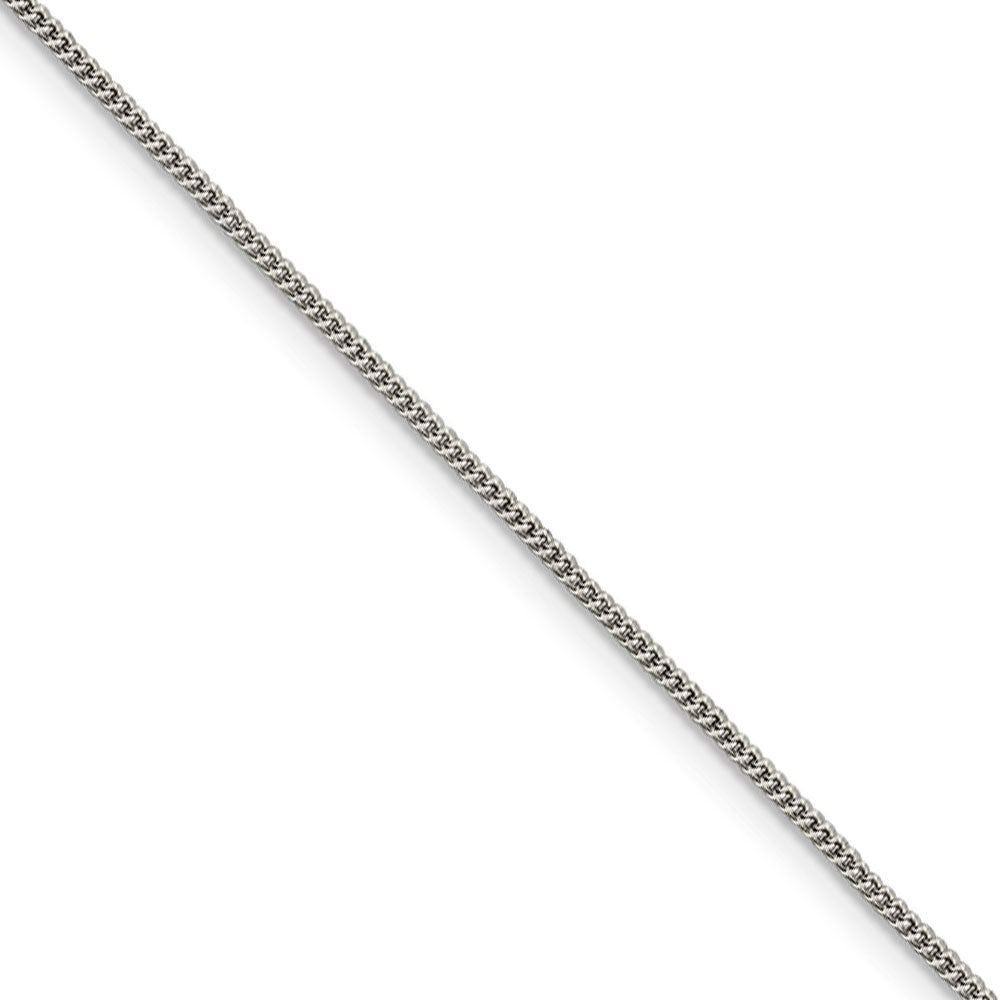 1.15mm, Sterling Silver Solid Curb Chain Necklace, Item C8871 by The Black Bow Jewelry Co.