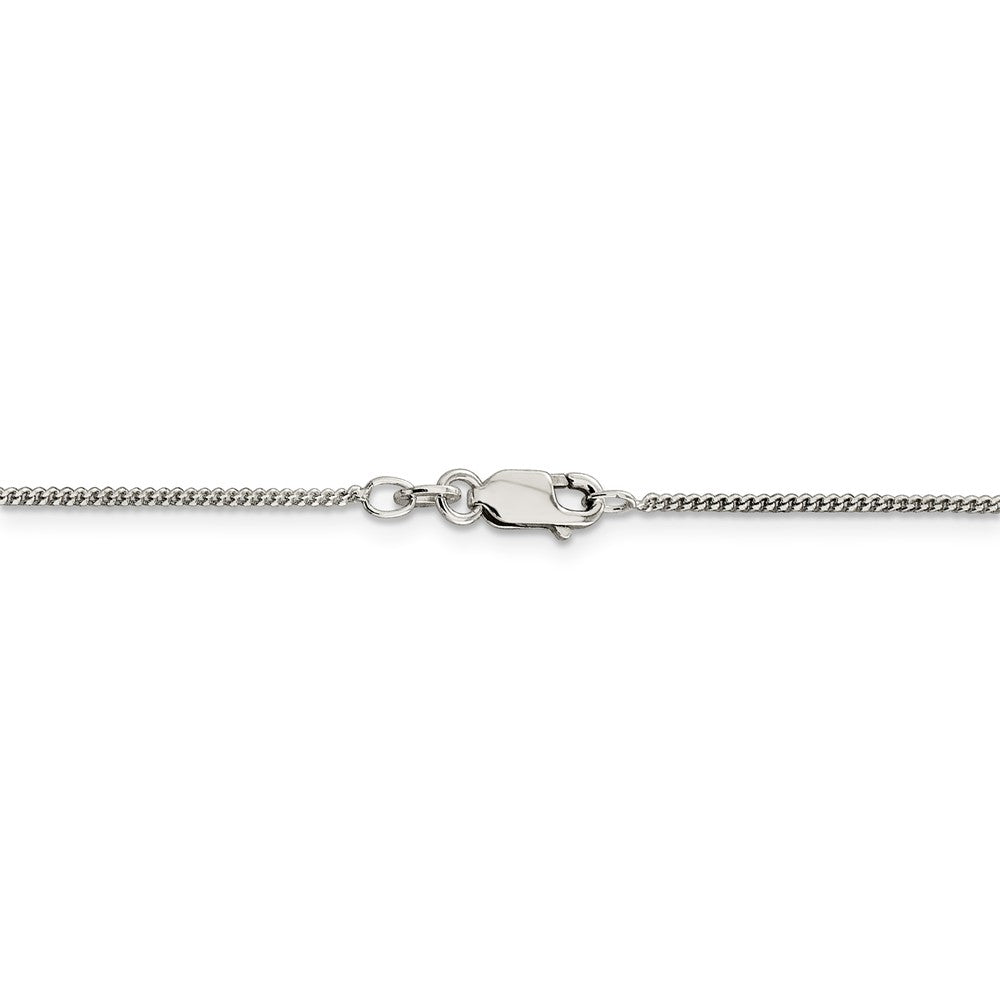 Alternate view of the 1.15mm, Sterling Silver Solid Curb Chain Necklace by The Black Bow Jewelry Co.