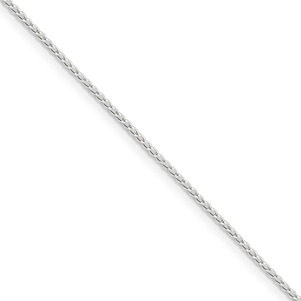 1mm, Sterling Silver Solid Open Curb Chain Necklace