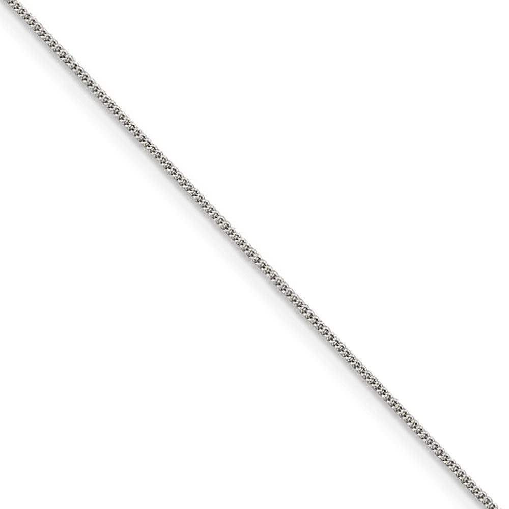 0.8mm, Sterling Silver Curb Chain Necklace, Item C8880 by The Black Bow Jewelry Co.