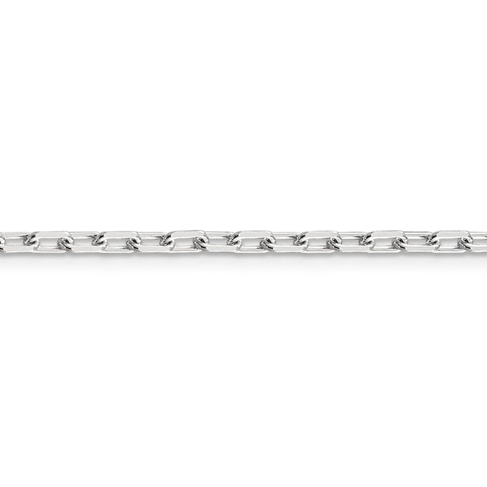 Alternate view of the 2.75mm Sterling Silver Solid Elongated Open Cable Chain Necklace by The Black Bow Jewelry Co.