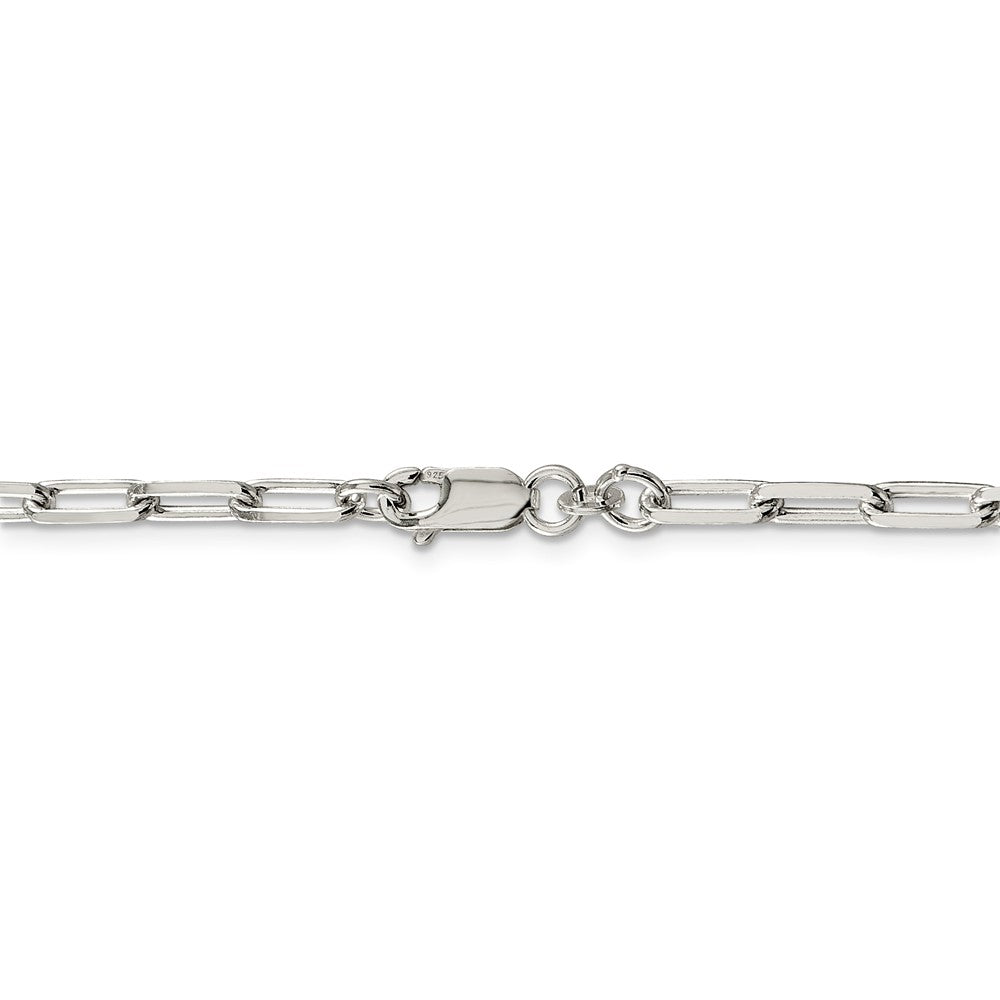 Alternate view of the 4.25mm Sterling Silver Solid Elongated Open Cable Chain Necklace by The Black Bow Jewelry Co.