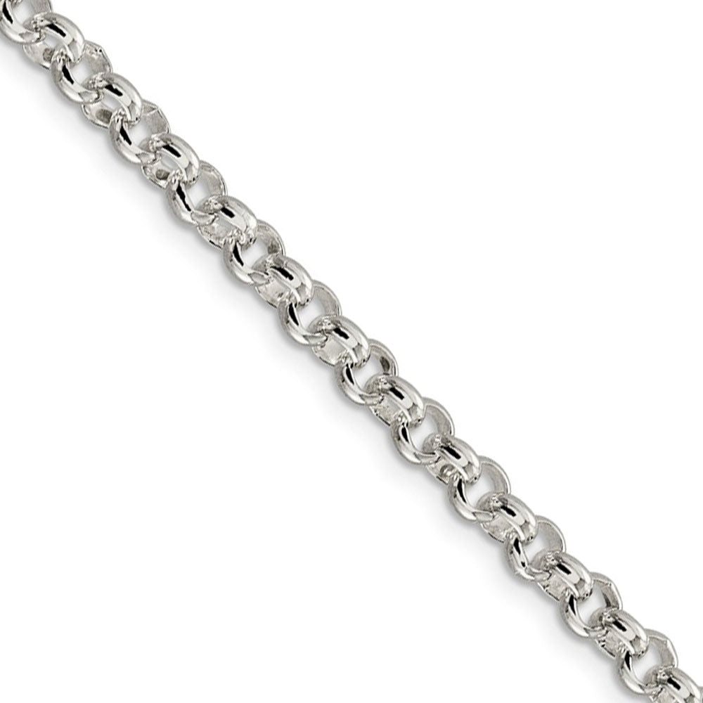4.75mm Sterling Silver Solid Belcher (Rolo) Chain Necklace, Item C8902 by The Black Bow Jewelry Co.