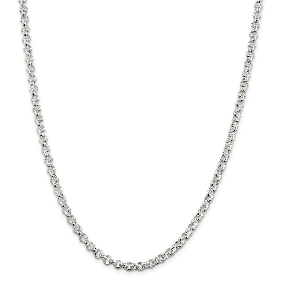 Alternate view of the 4.75mm Sterling Silver Solid Belcher (Rolo) Chain Necklace by The Black Bow Jewelry Co.