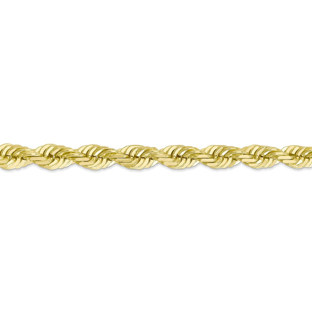 10mm 10k Yellow Gold Rope Bracelet Mens 9