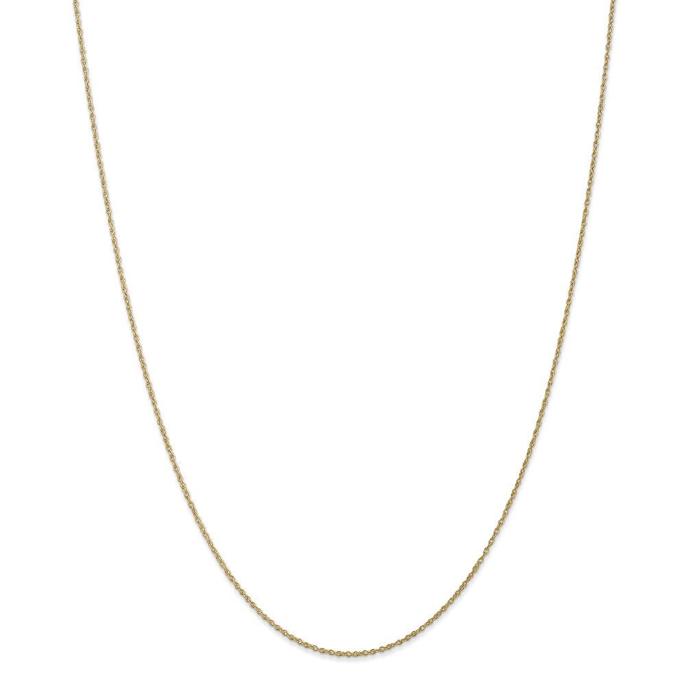 Alternate view of the 0.8mm, 10k Yellow Gold, Baby Rope Chain Necklace by The Black Bow Jewelry Co.