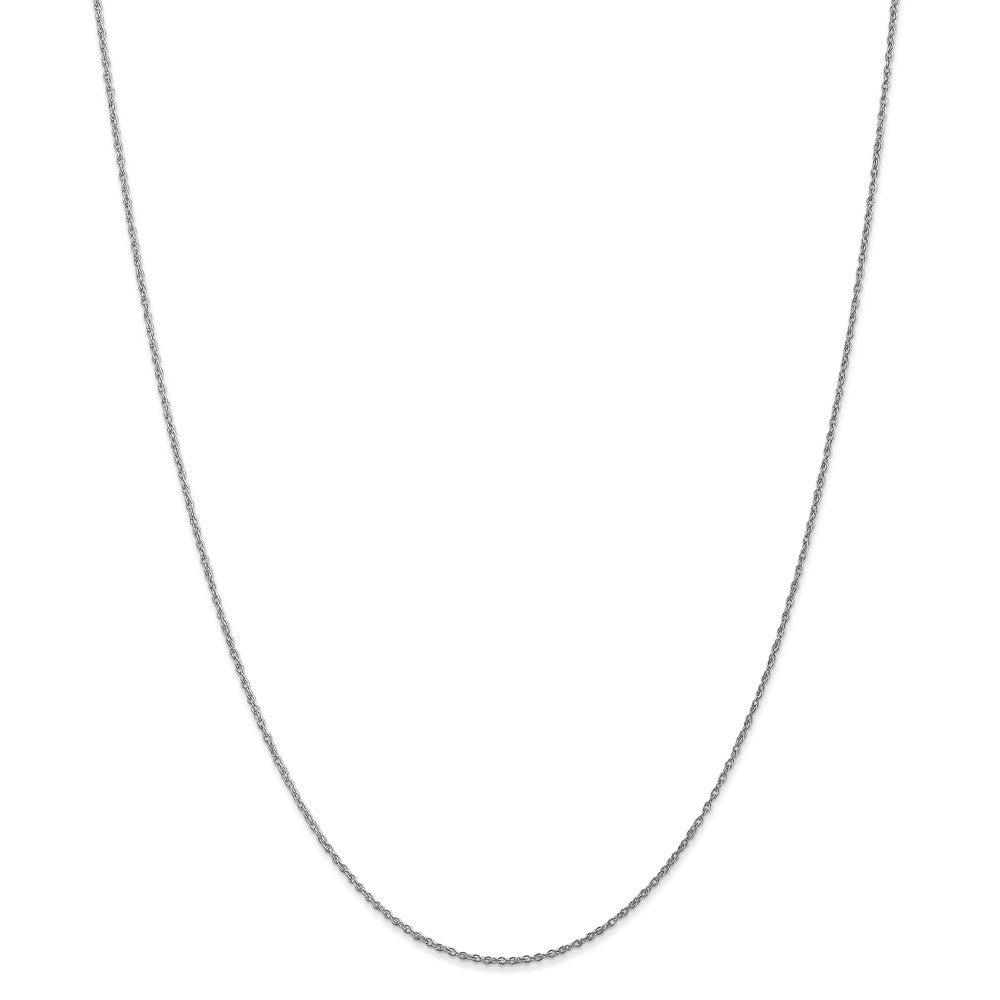 Alternate view of the 0.8mm, 10k White Gold, Baby Rope Chain Necklace by The Black Bow Jewelry Co.
