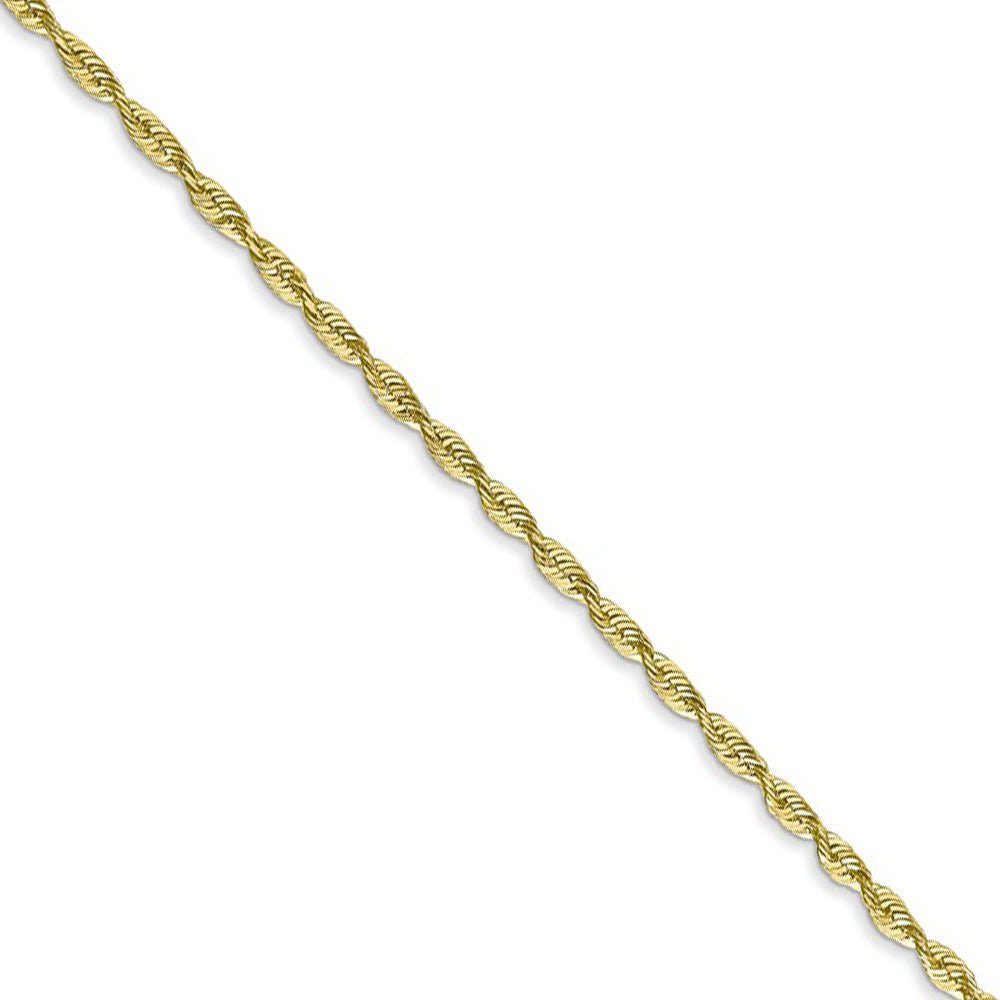 1.8mm, 10k Yellow Gold Lightweight D/C Rope Chain Bracelet, Item C8974-B by The Black Bow Jewelry Co.