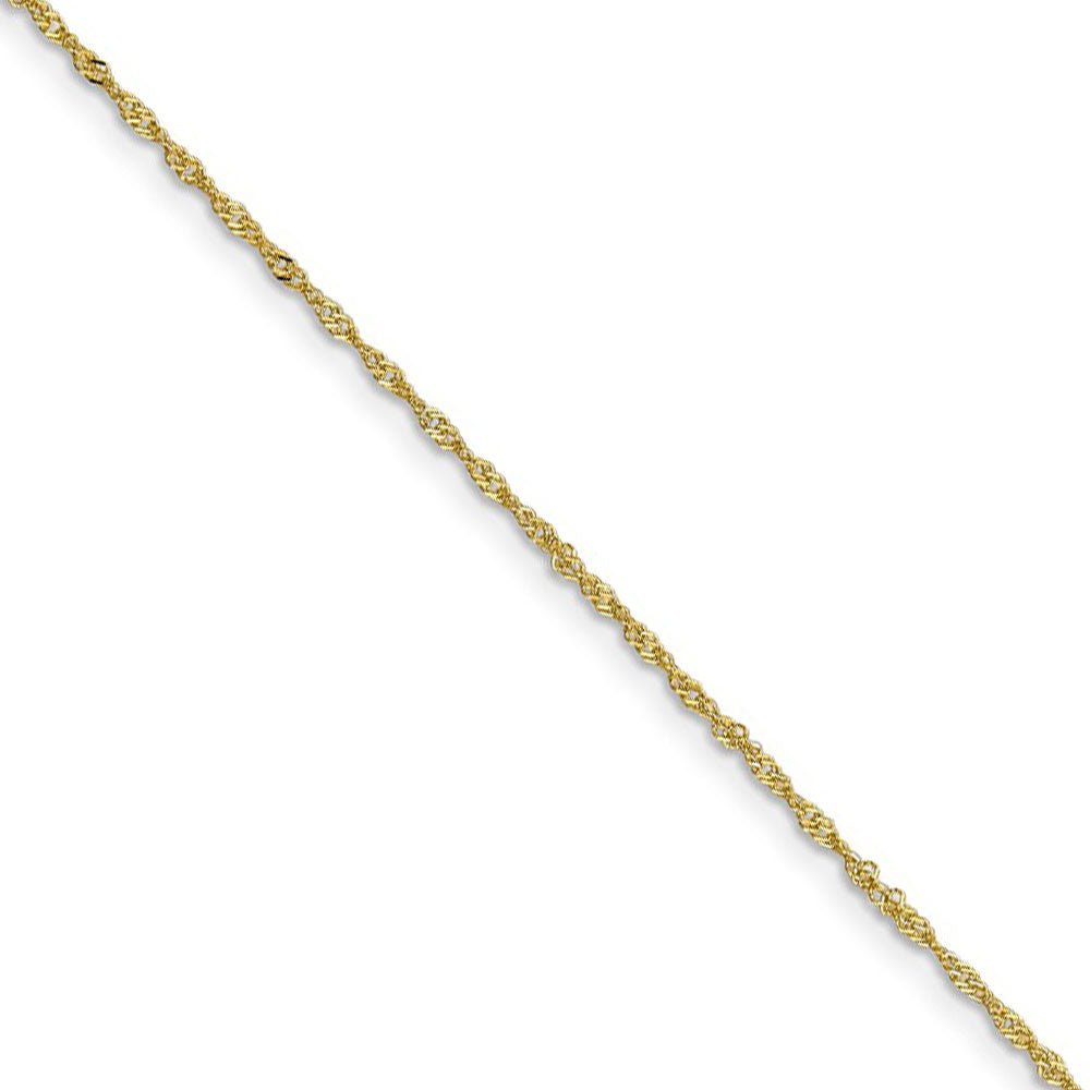 1.1mm, 10k Yellow Gold, Singapore Chain Necklace