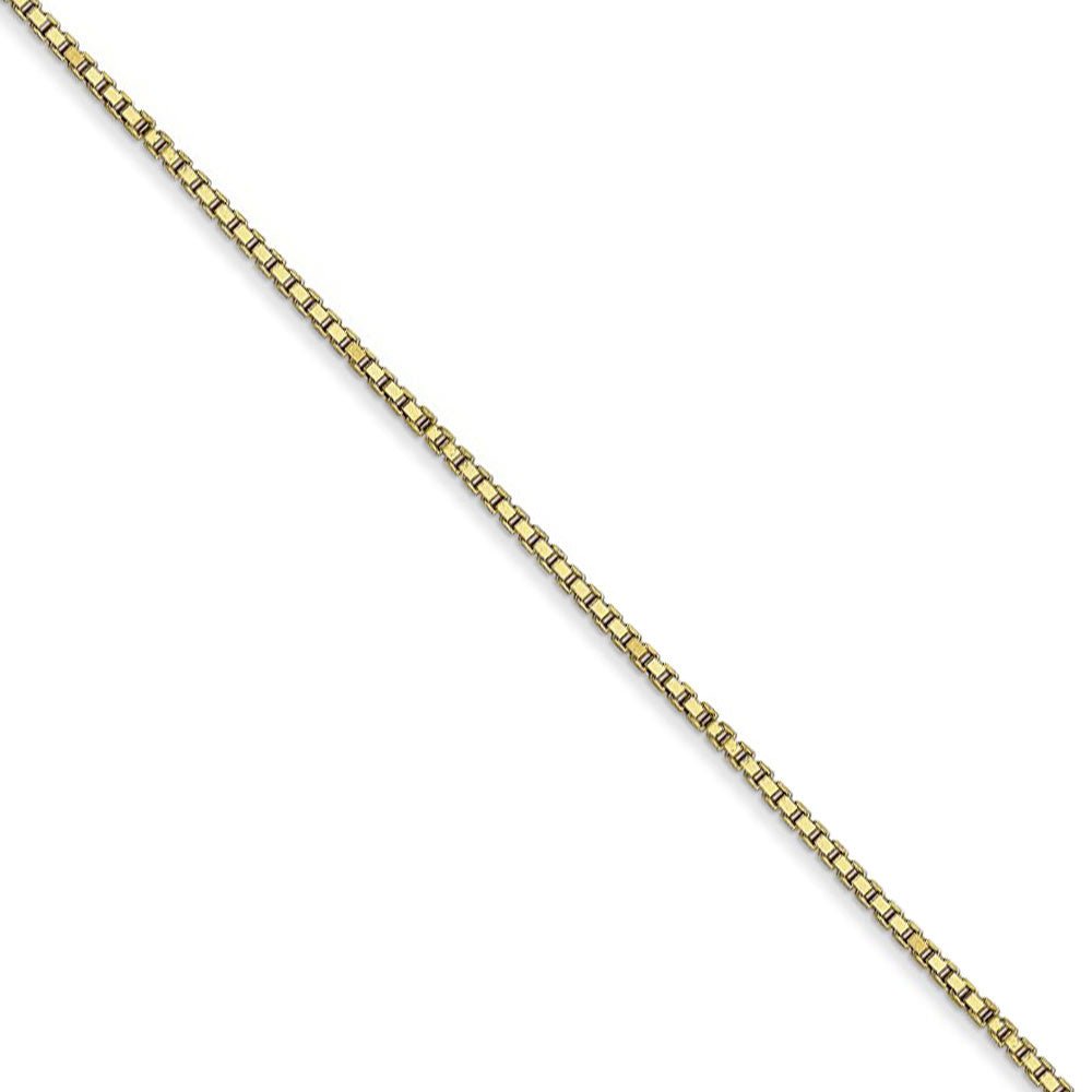 1mm, 10k Yellow Gold, Box Chain Necklace