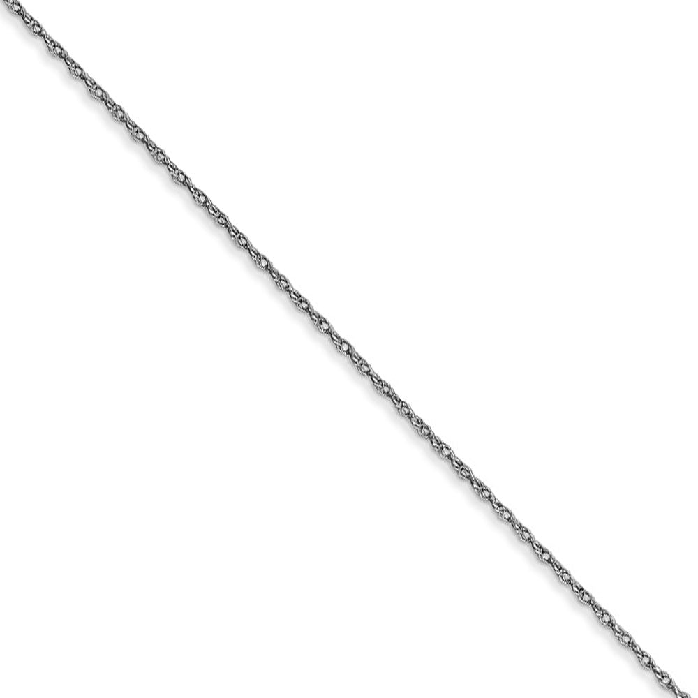 0.5mm, 10k White Gold, Cable Rope Chain Necklace, Item C8989 by The Black Bow Jewelry Co.