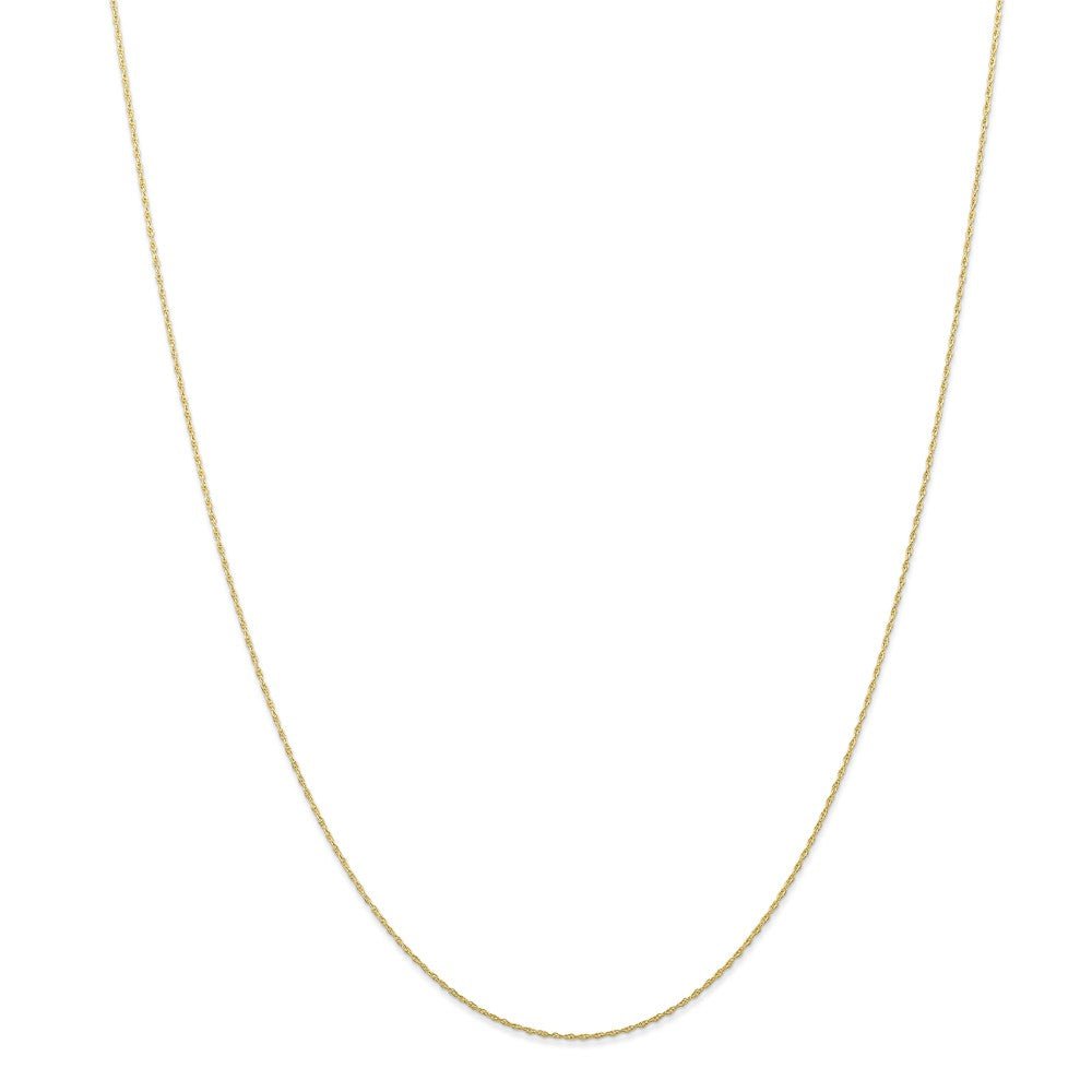 Alternate view of the 0.5mm, 10k Yellow Gold, Cable Rope Chain Necklace by The Black Bow Jewelry Co.