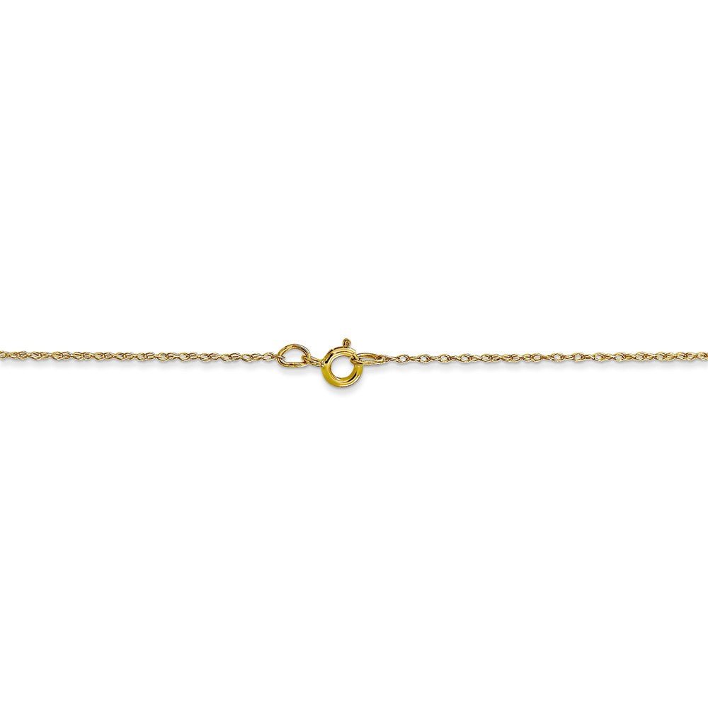 Alternate view of the 0.5mm, 10k Yellow Gold, Cable Rope Chain Necklace by The Black Bow Jewelry Co.