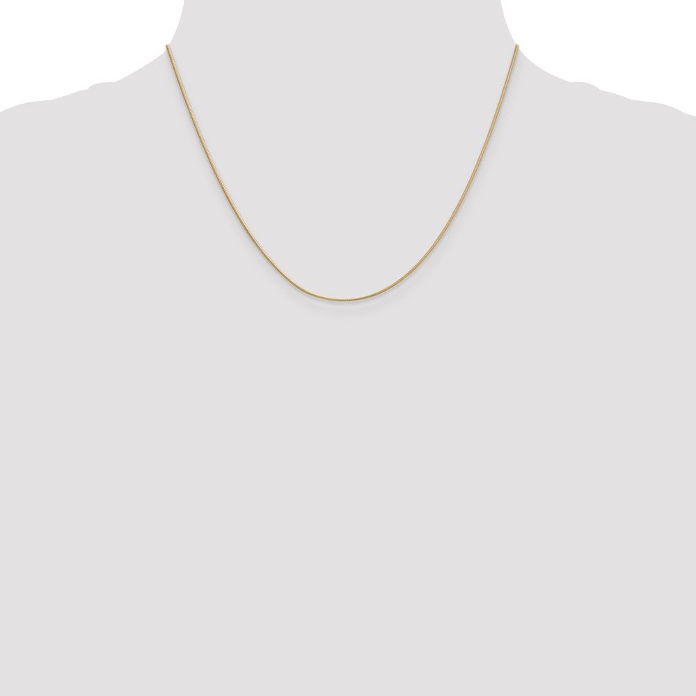 Alternate view of the .90mm, 10 Karat Yellow Gold, Round Snake Chain - 18 inch by The Black Bow Jewelry Co.