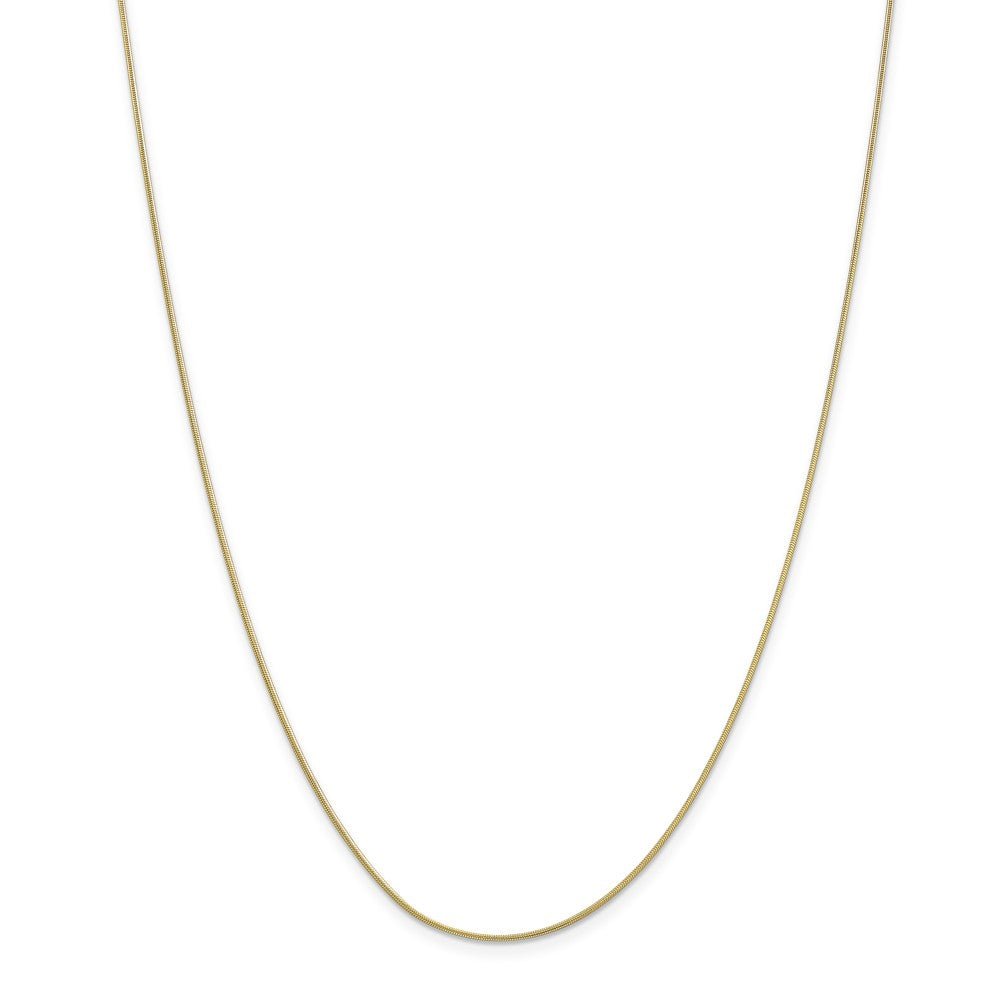 Alternate view of the .90mm, 10 Karat Yellow Gold, Round Snake Chain - 18 inch by The Black Bow Jewelry Co.