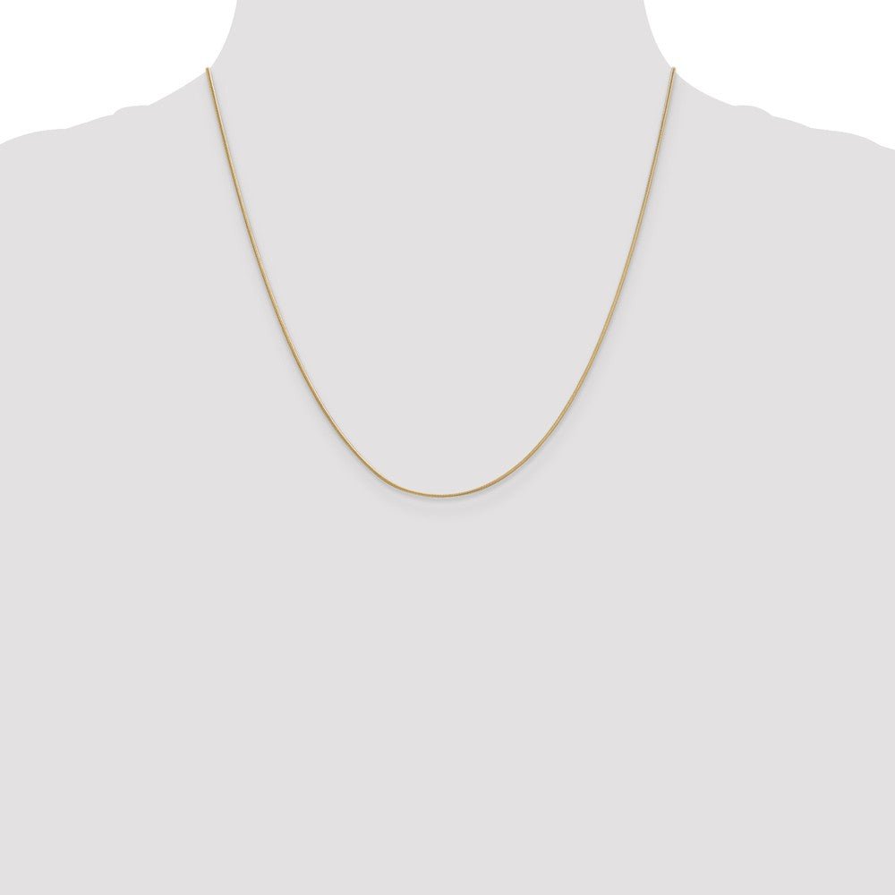 Alternate view of the .90mm, 10 Karat Yellow Gold, Round Snake Chain - 20 inch by The Black Bow Jewelry Co.