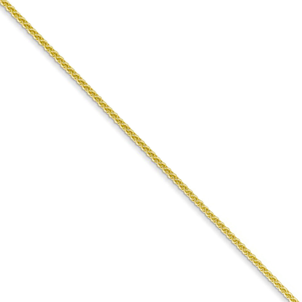 1mm, 10k Yellow Gold, Solid Spiga Chain Necklace