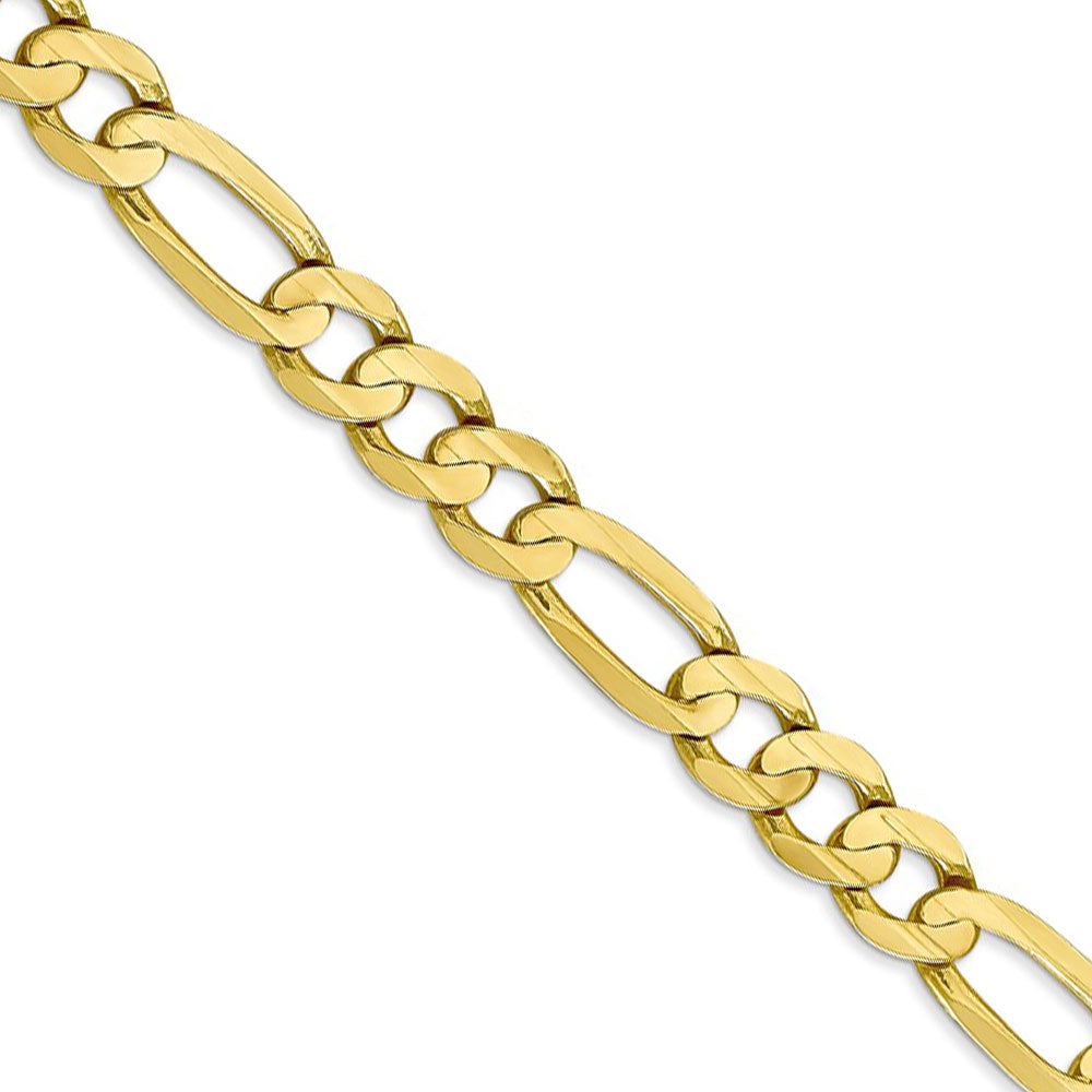 Men&#39;s 7.5mm, 10k Yellow Gold, Figaro Chain Necklace