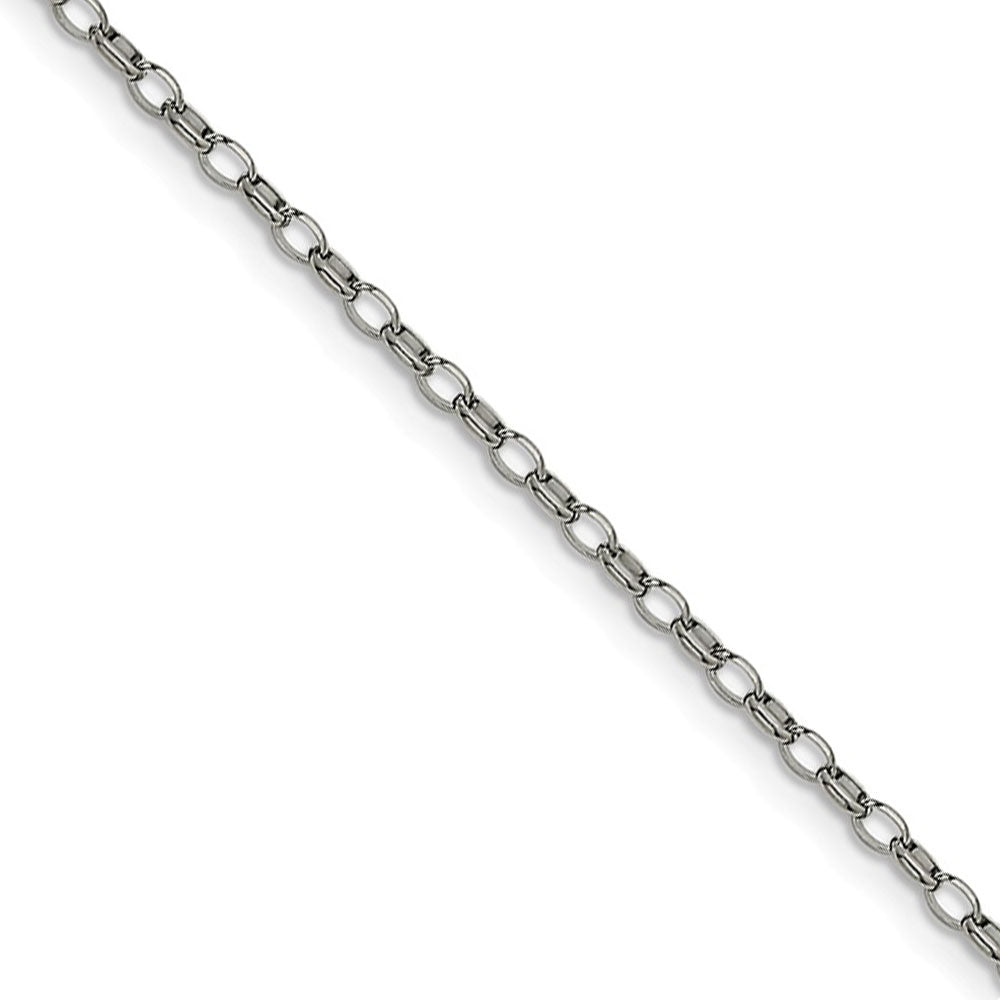 3.2mm Stainless Steel Open Cable Chain Necklace, 20 inch by The Black Bow Jewelry Co.