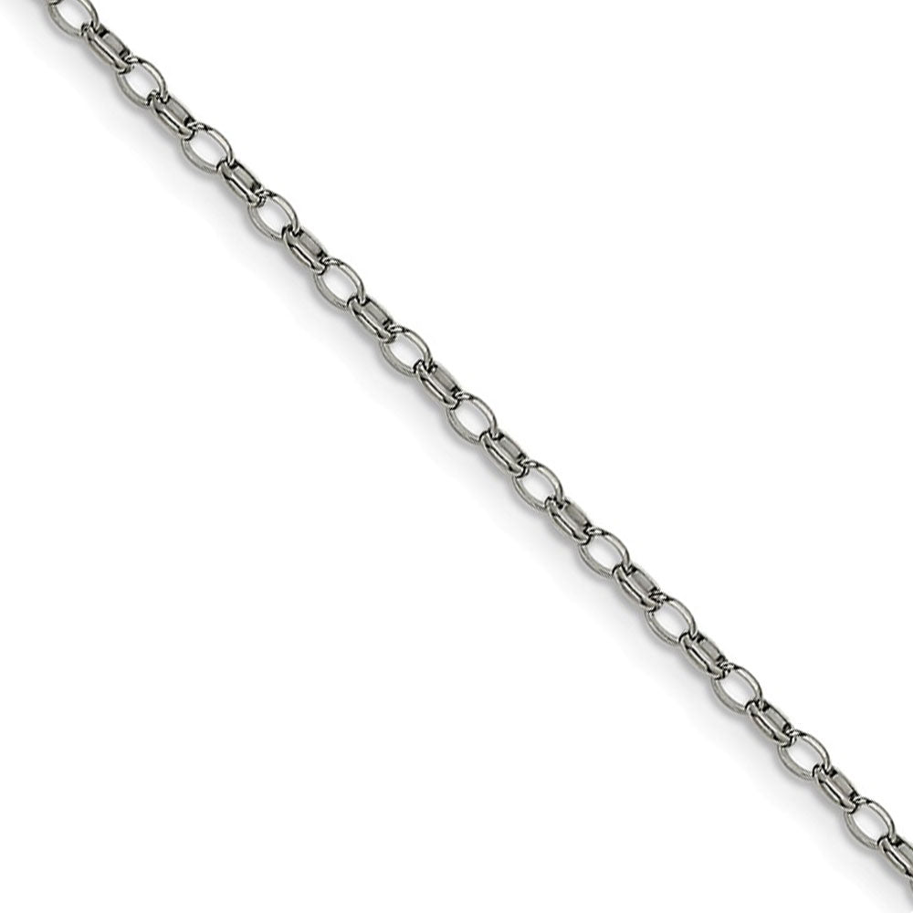 3.2mm Stainless Steel Open Cable Chain Necklace, Item C9052 by The Black Bow Jewelry Co.