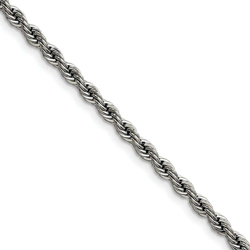 Men&#39;s 4mm Stainless Steel Rope Chain Necklace