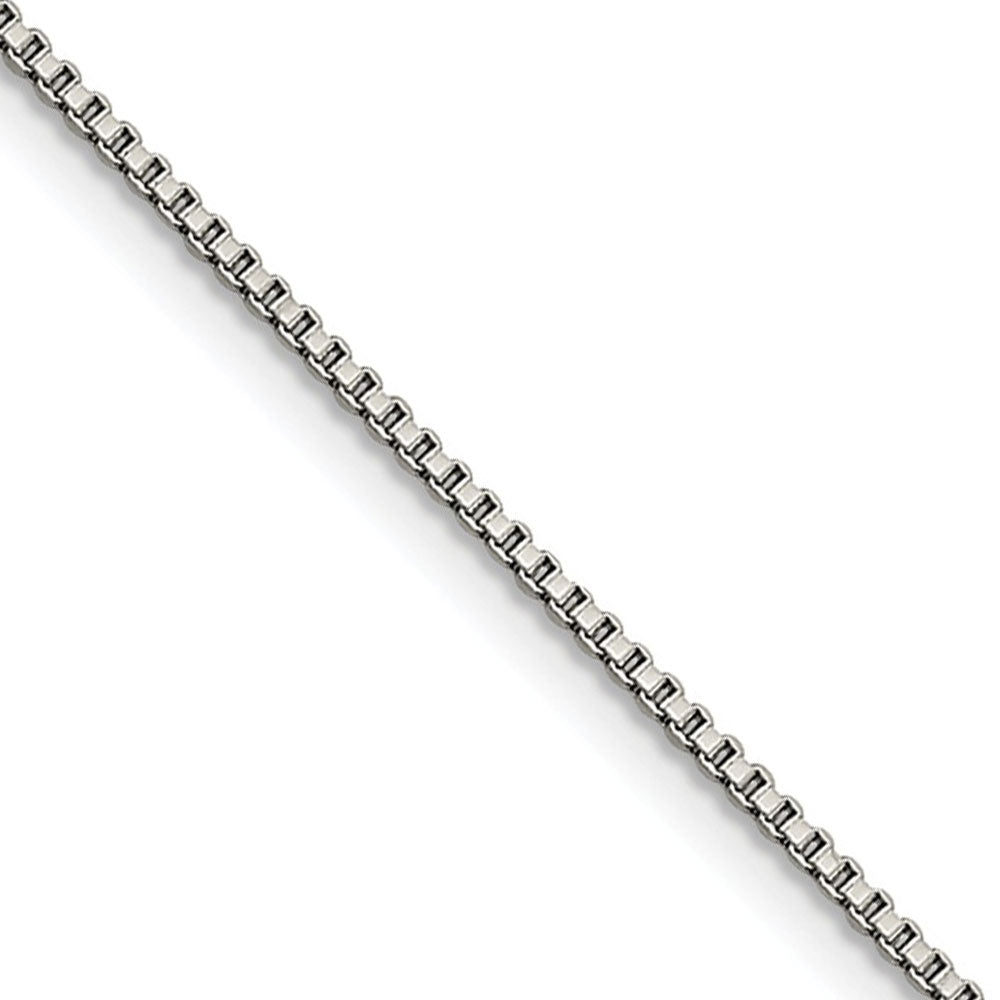 1.5mm Stainless Steel Box Chain Necklace, Item C9096 by The Black Bow Jewelry Co.