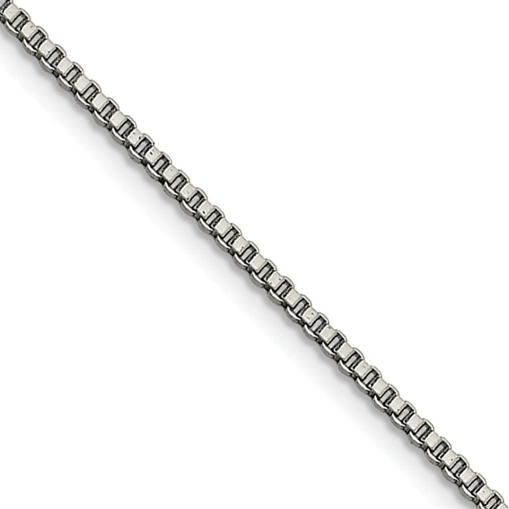 2mm Stainless Steel Box Chain Necklace, Item C9097 by The Black Bow Jewelry Co.