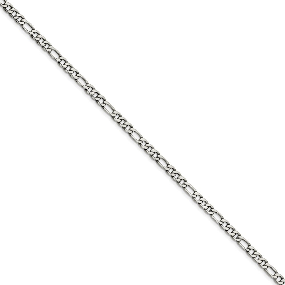 Men&#39;s 5.3mm Stainless Steel Figaro Chain Bracelet, 7 Inch, Item C9102-7 by The Black Bow Jewelry Co.