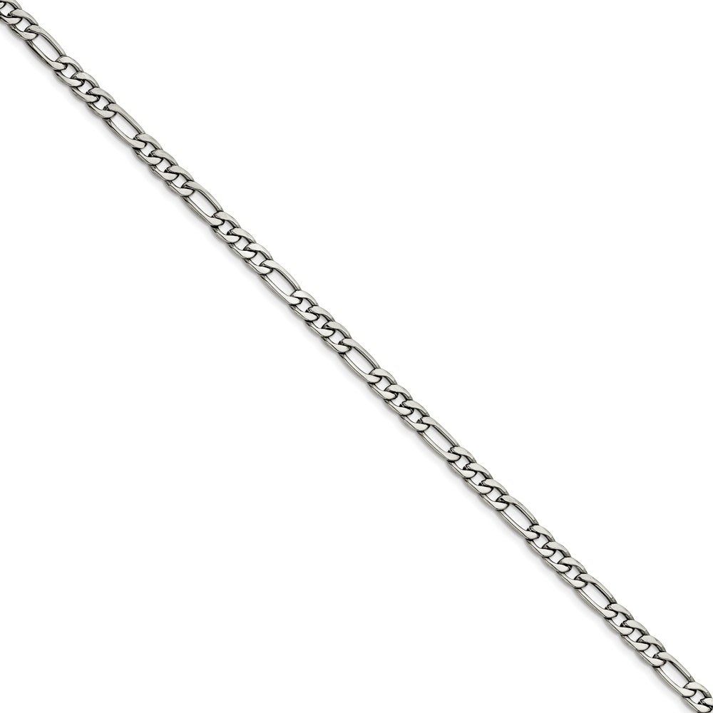 Men&#39;s 6.3mm Stainless Steel Figaro Chain Necklace, Item C9103 by The Black Bow Jewelry Co.