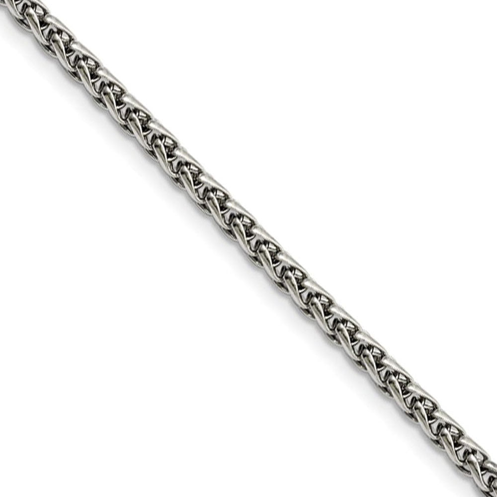 Men&#39;s 4mm Stainless Steel Wheat Chain Necklace