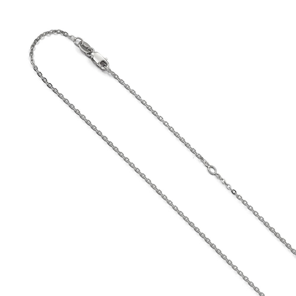 Sterling Silver 1mm Adjustable Cable Chain, 16 to 18 Inches, Item C9121 by The Black Bow Jewelry Co.