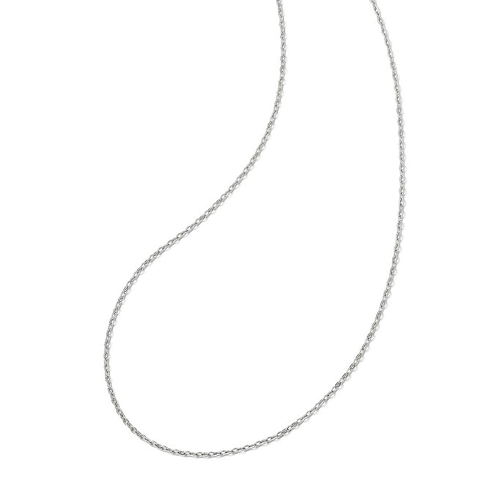 Alternate view of the Sterling Silver 1mm Adjustable Cable Chain, 16 to 18 Inches by The Black Bow Jewelry Co.