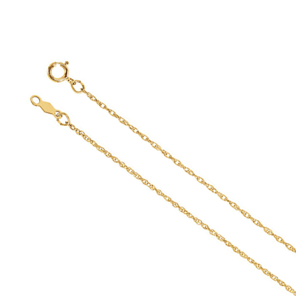 1mm 14k Yellow Gold Solid Loose Rope Chain Necklace, Item C9166 by The Black Bow Jewelry Co.