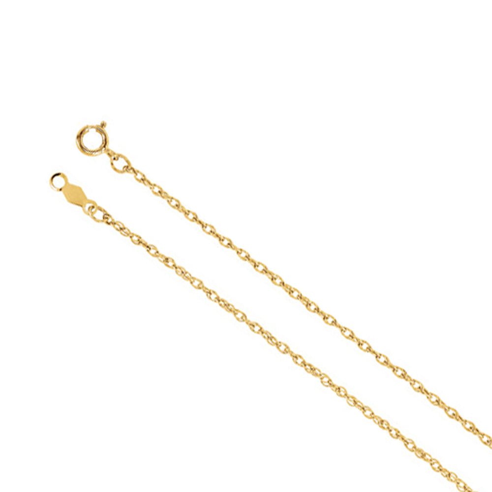 1.25mm, 14k Yellow Gold Solid Loose Rope Chain Necklace, Item C9168 by The Black Bow Jewelry Co.