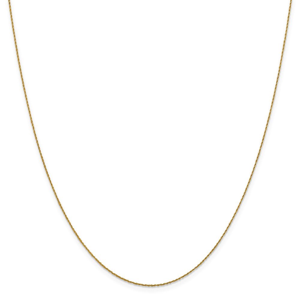 Alternate view of the 0.8mm 14k Yellow Gold Loose Rope Chain Necklace by The Black Bow Jewelry Co.