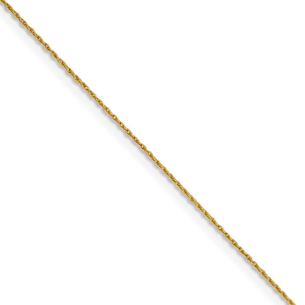 0.8mm 14k Yellow Gold Loose Rope Chain Necklace