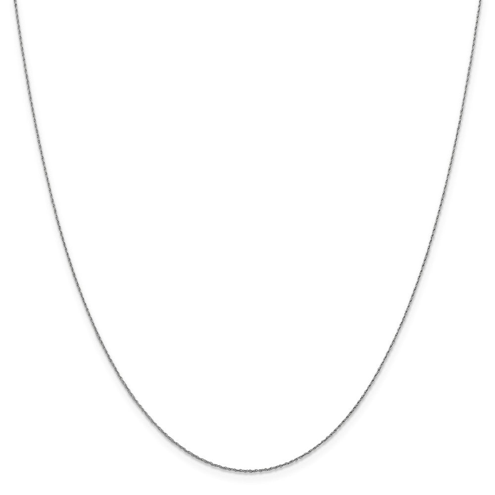 Alternate view of the 0.8mm 14k White Gold Loose Rope Chain Necklace by The Black Bow Jewelry Co.