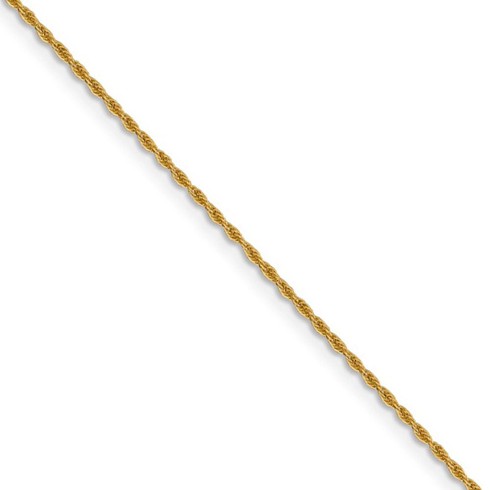 1.3mm 14k Yellow Gold Solid Loose Rope Chain Necklace, Item C9203 by The Black Bow Jewelry Co.
