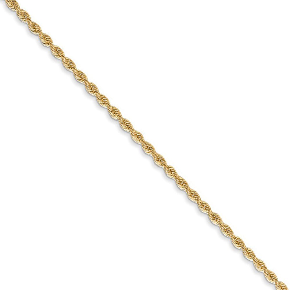 1.75mm 14k Yellow Gold Classic Solid Rope Chain Necklace, Item C9208 by The Black Bow Jewelry Co.